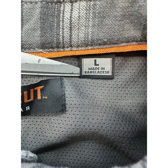 Ridgecut Toughwear Shirt Men's Large Gray Plaid Heavy Flannel Chore Work Vented - Picture 4 of 11